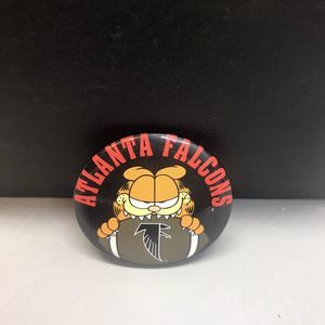 Vintage Atlanta Falcons Garfield Cat metal Button Pin NFL football  Rally Cat